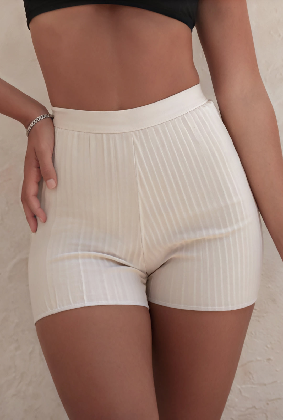 ABBY - RIB LOUNGE SHORTS