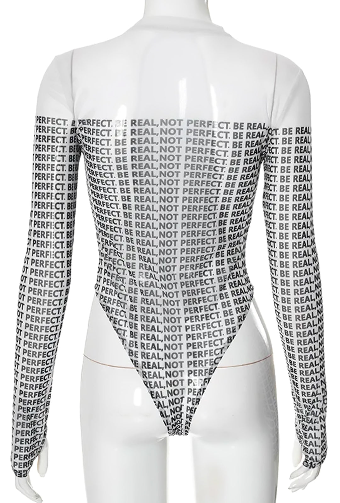 BELILE - "BE REAL" PRINT BODYSUIT TOP