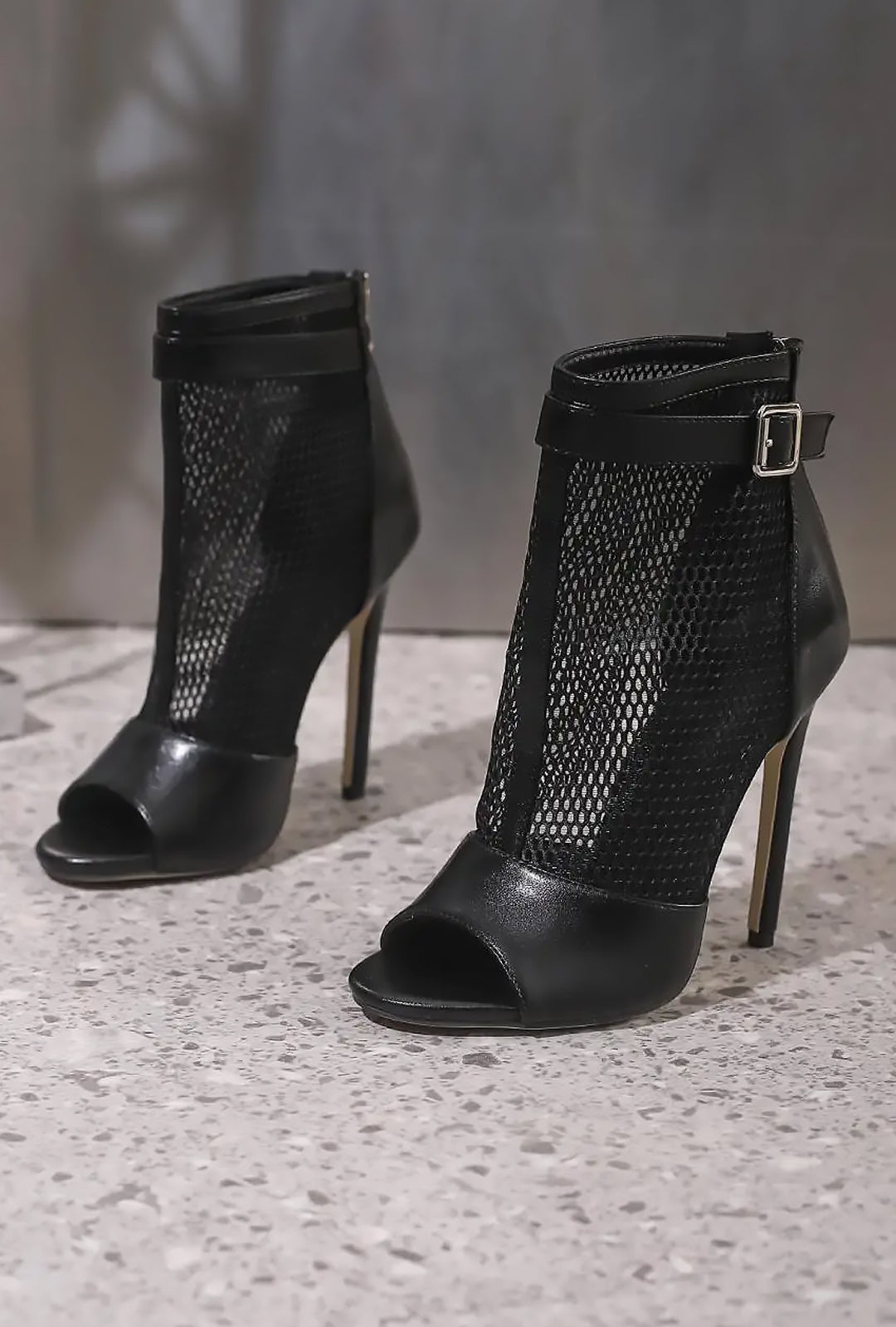 CAPRI - MESH SOCK HEELS