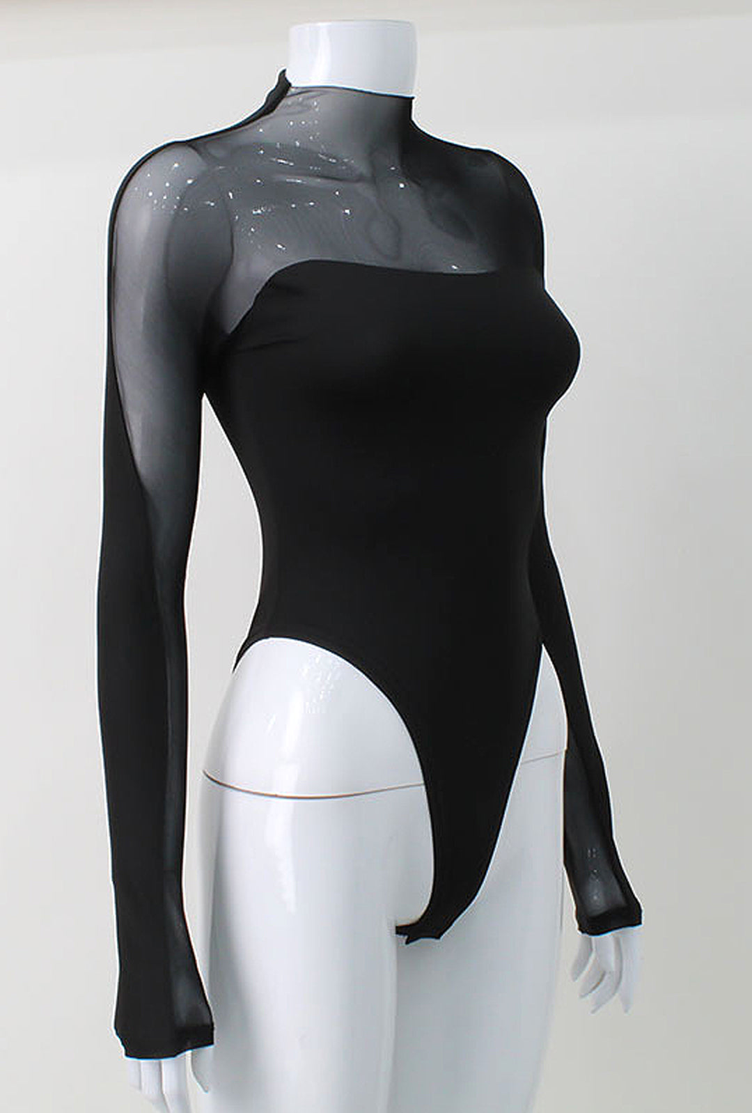 CAZZIE - SHEER INSET BODYSUIT TOP