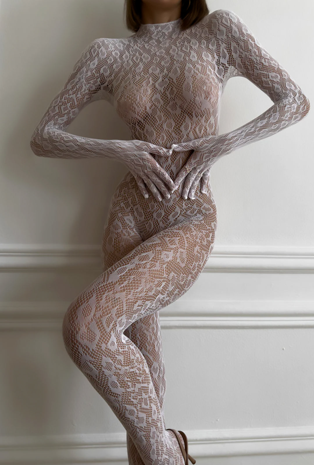 DIARA - LEOPARD PATTERN FULL BODY STOCKING