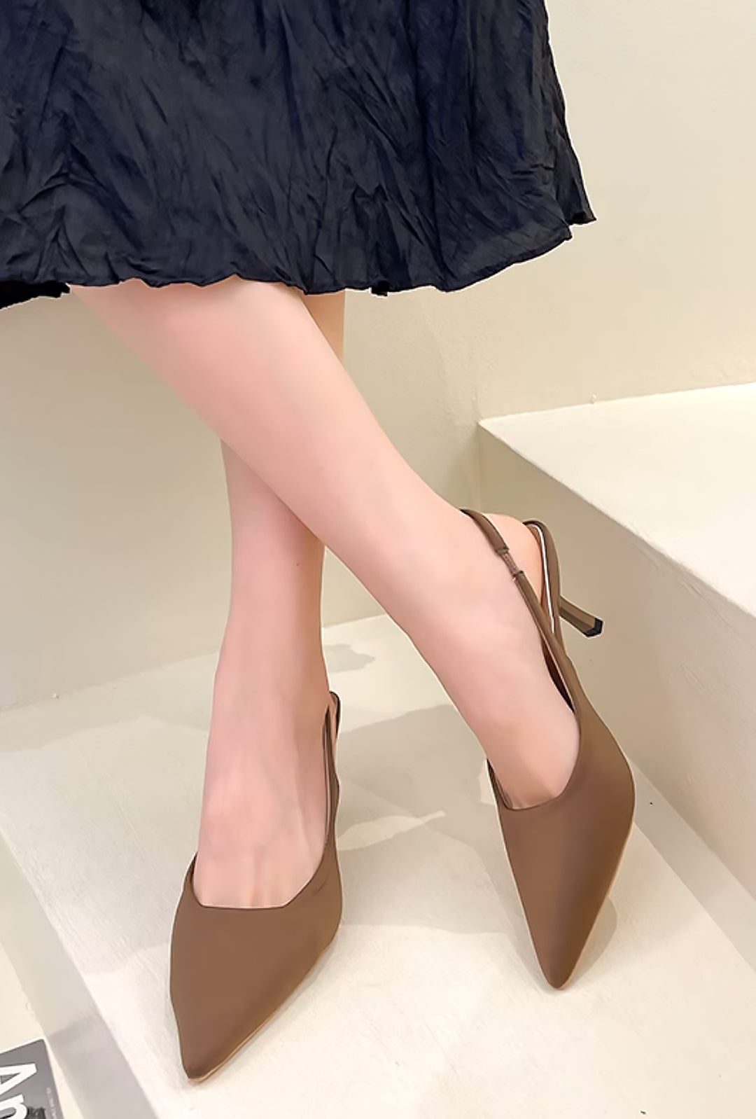 DINA - KITTEN SLINGBACK HEELS