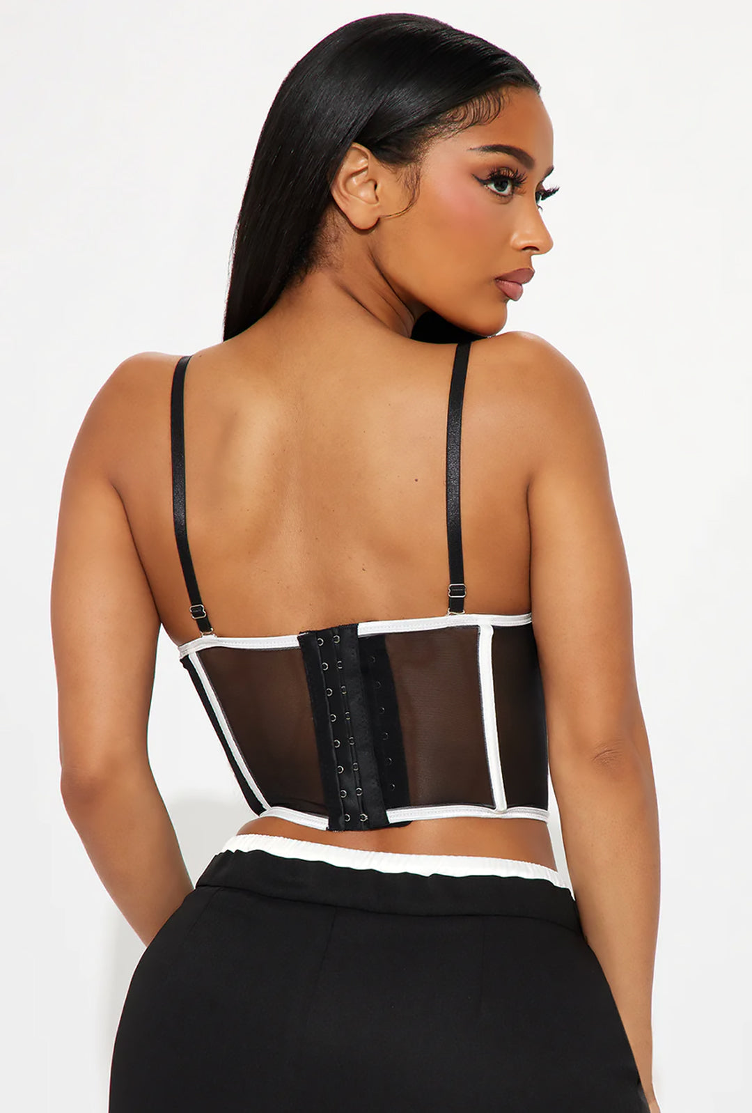DONNI - CONTRAST BUSTIER CORSET TOP