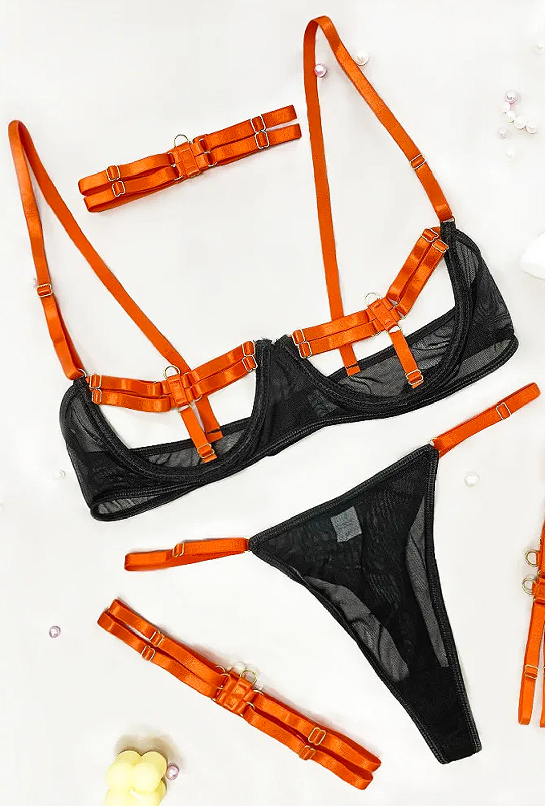 ISABELLA - HARNESS STYLE BI-COLORED LINGERIE