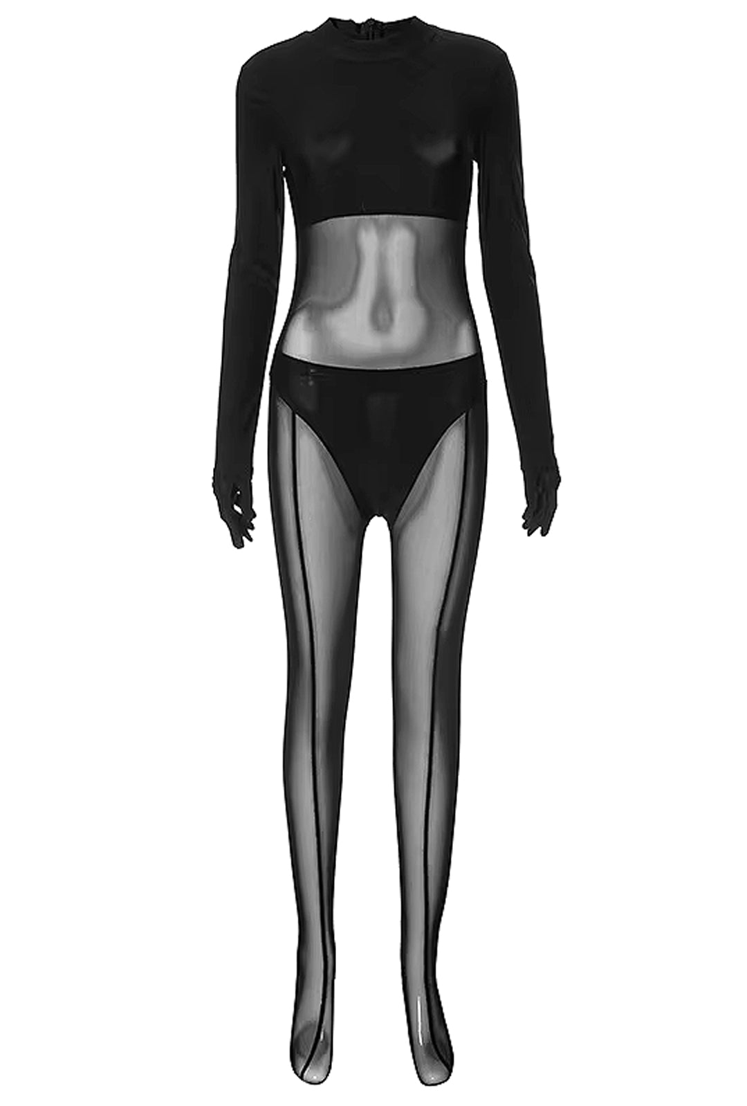 JAY - MIDRIFF WITH GLOVES STOCKING BODYSUIT