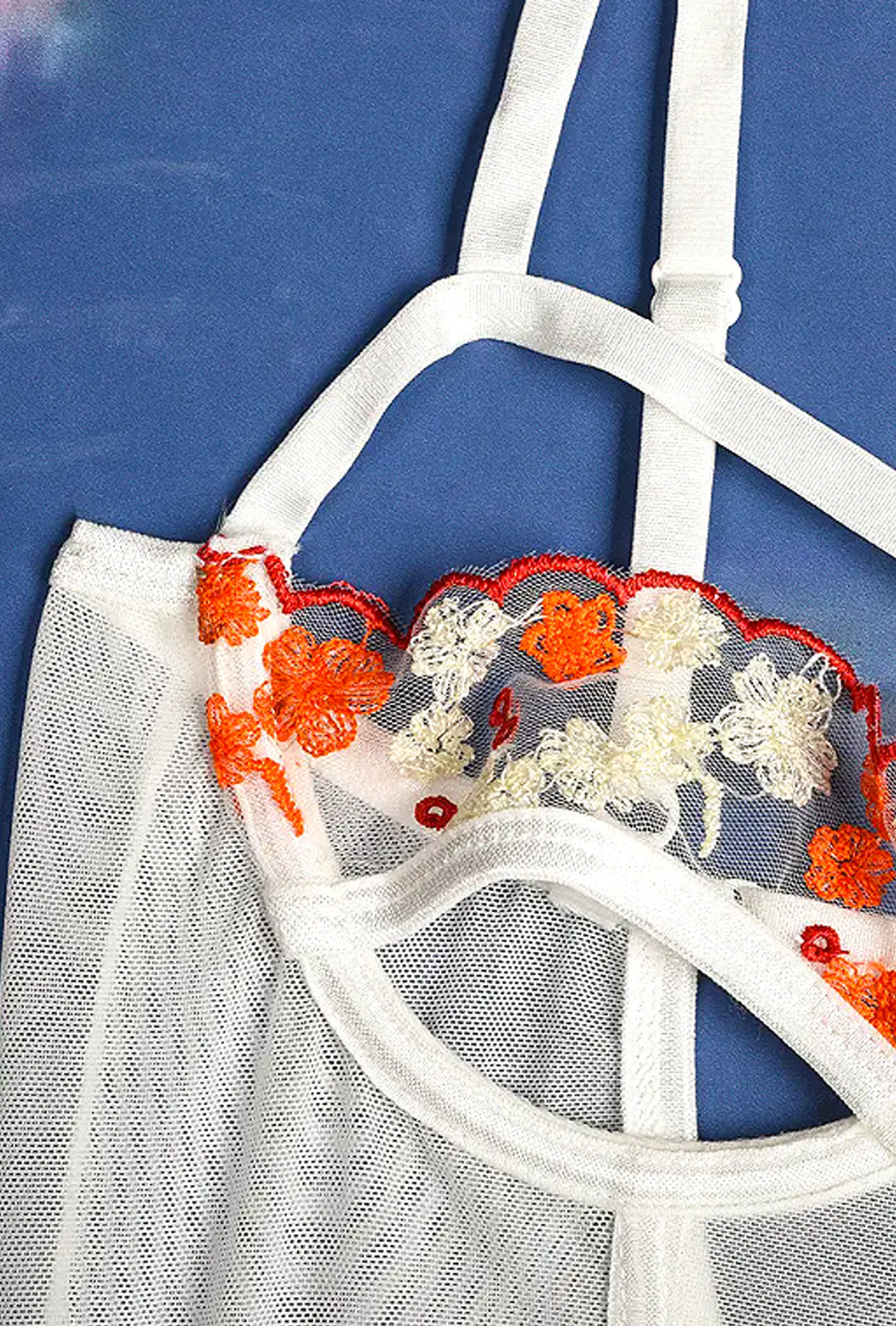 JAYDE - SHEER LACE INSET LINGERIE BODYSUIT