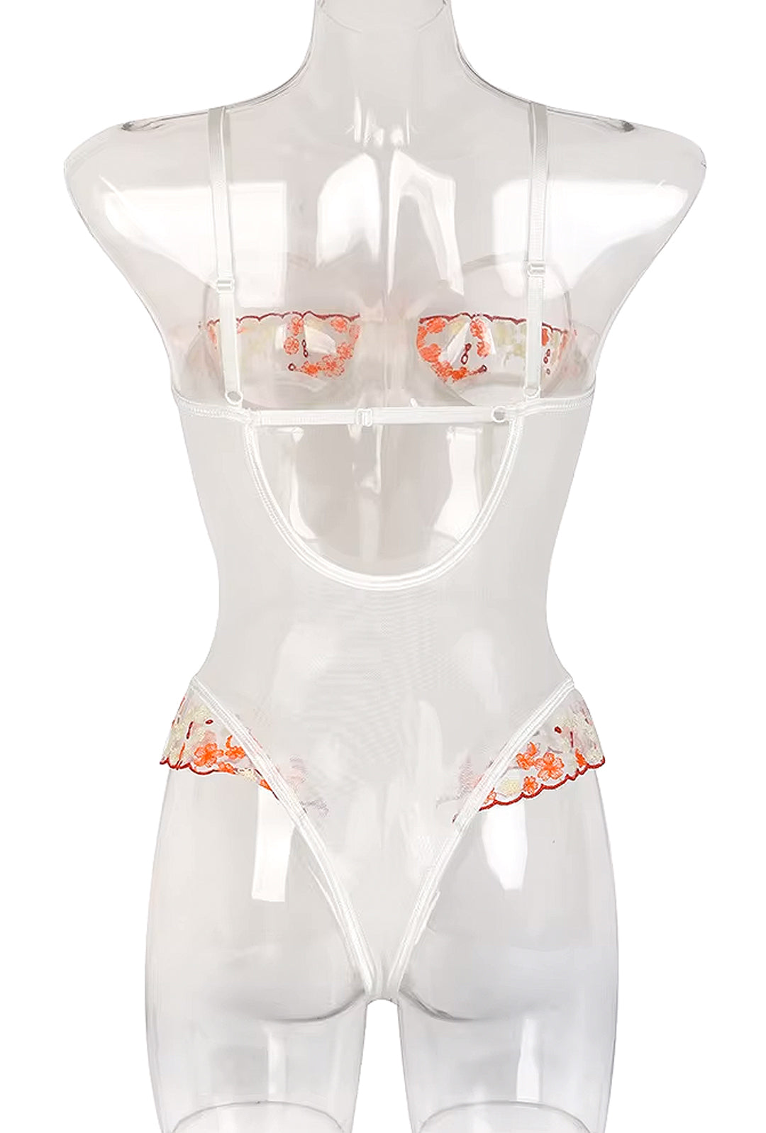 JAYDE - SHEER LACE INSET LINGERIE BODYSUIT