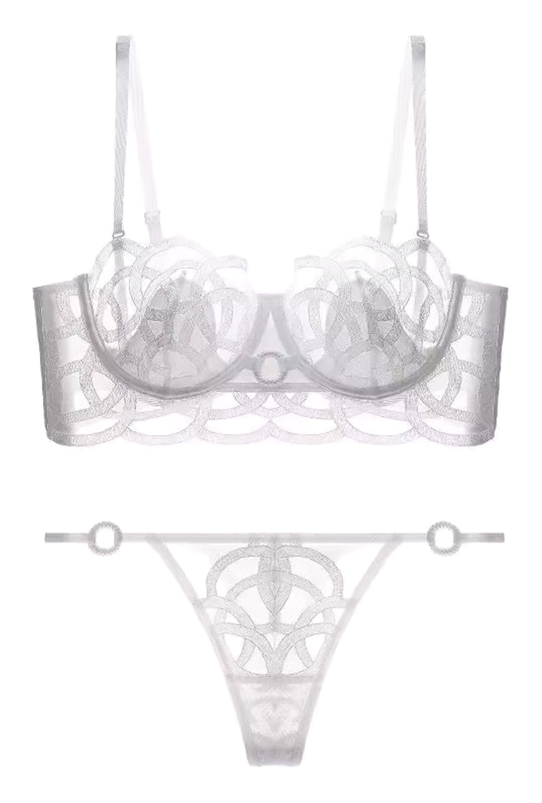 KIMBER - DECO BROCADE LACE TWO PIECE LINGERIE