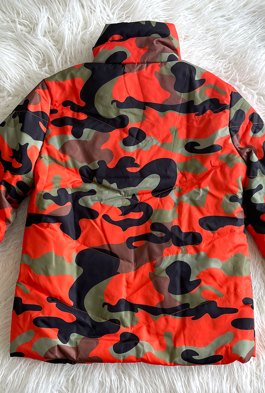 KYRA - PRINTED PUFFY CAMO JACKET