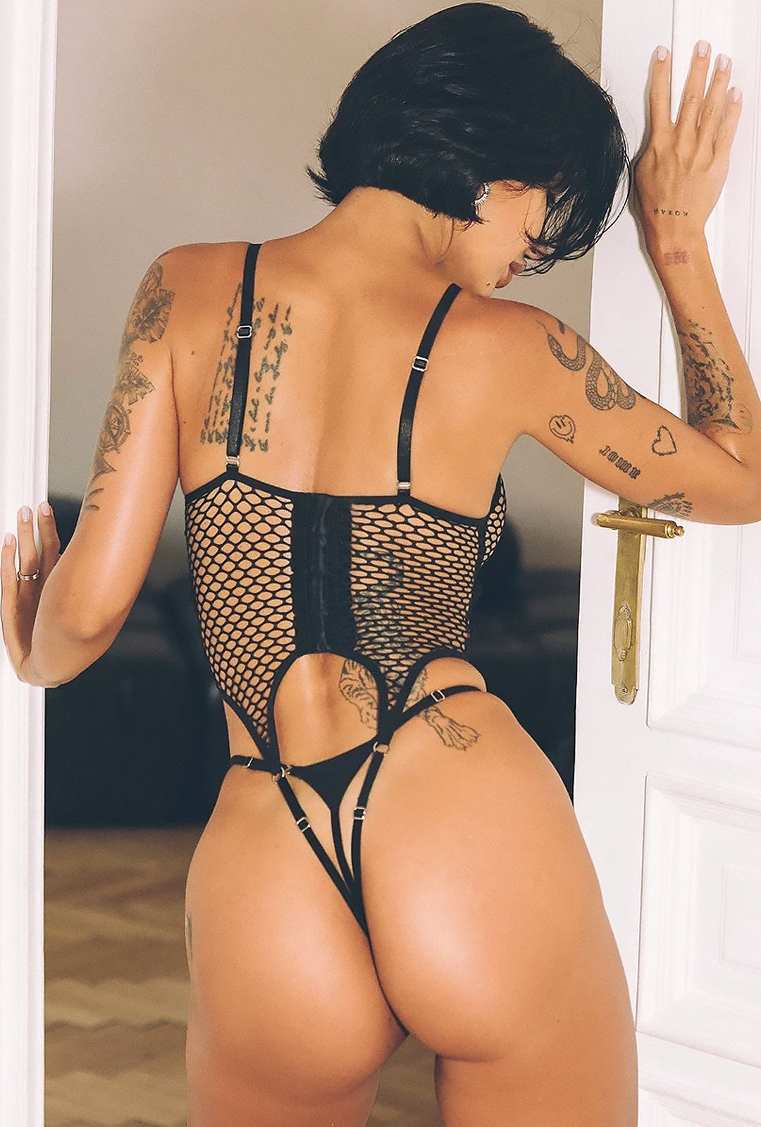 LISAMAR - MESH NET LINGERIE BODYSUIT