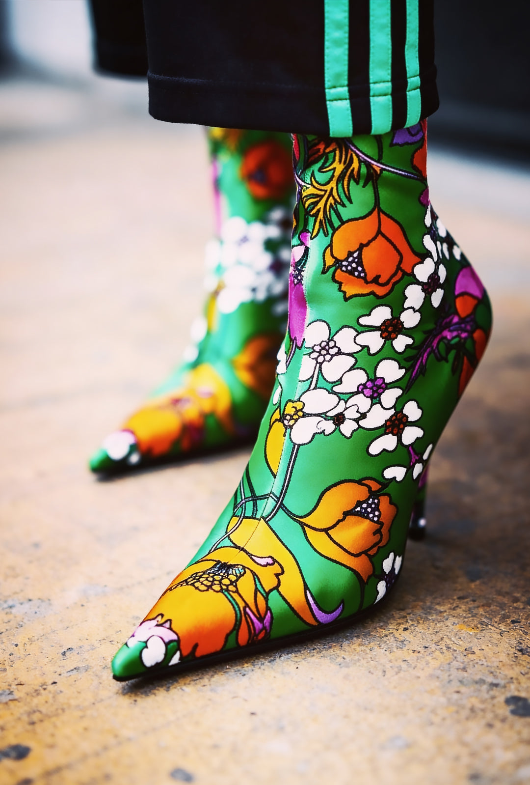 LOTUS - SOCK FLORAL BOOTS
