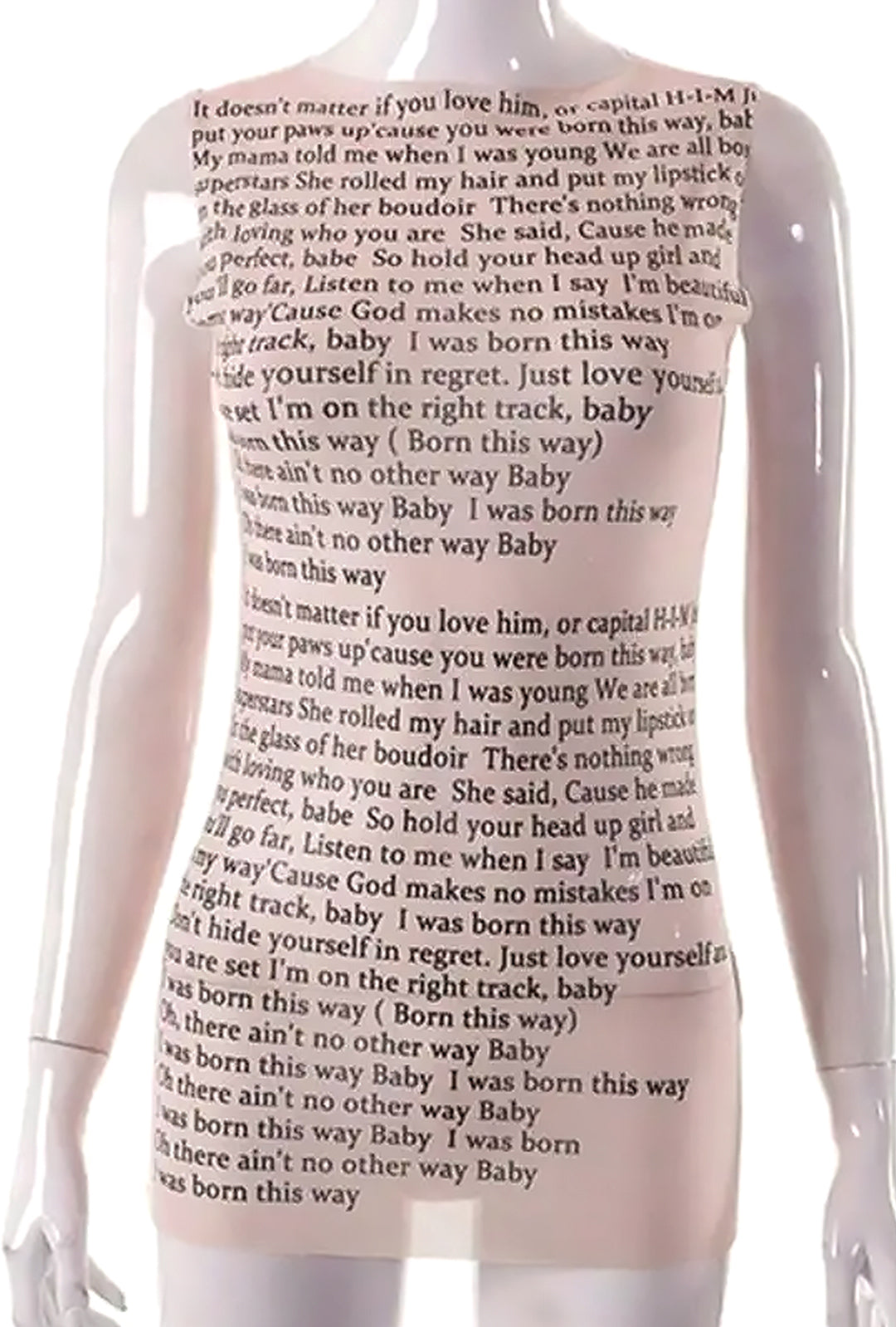 MAILIN - LADY GAGA LYRIC PRINTED TOP