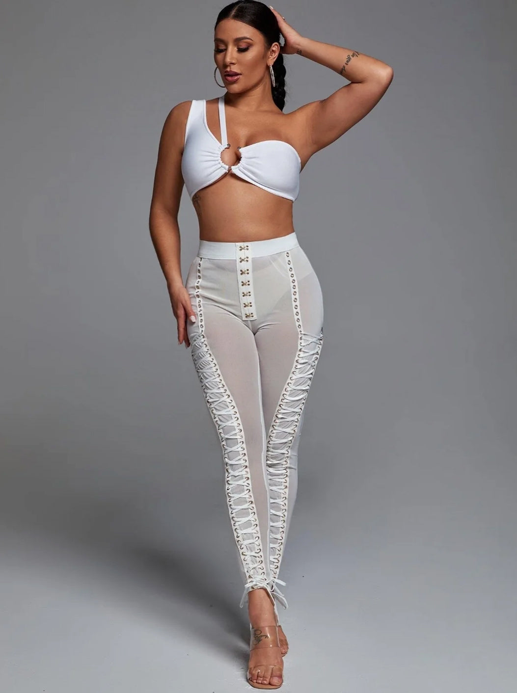 MARINE - SHEER CORSET LEGGINGS