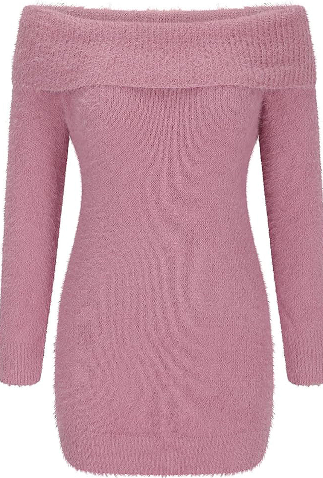 NICOLE - FUZZY KNIT SWEATER DRESS