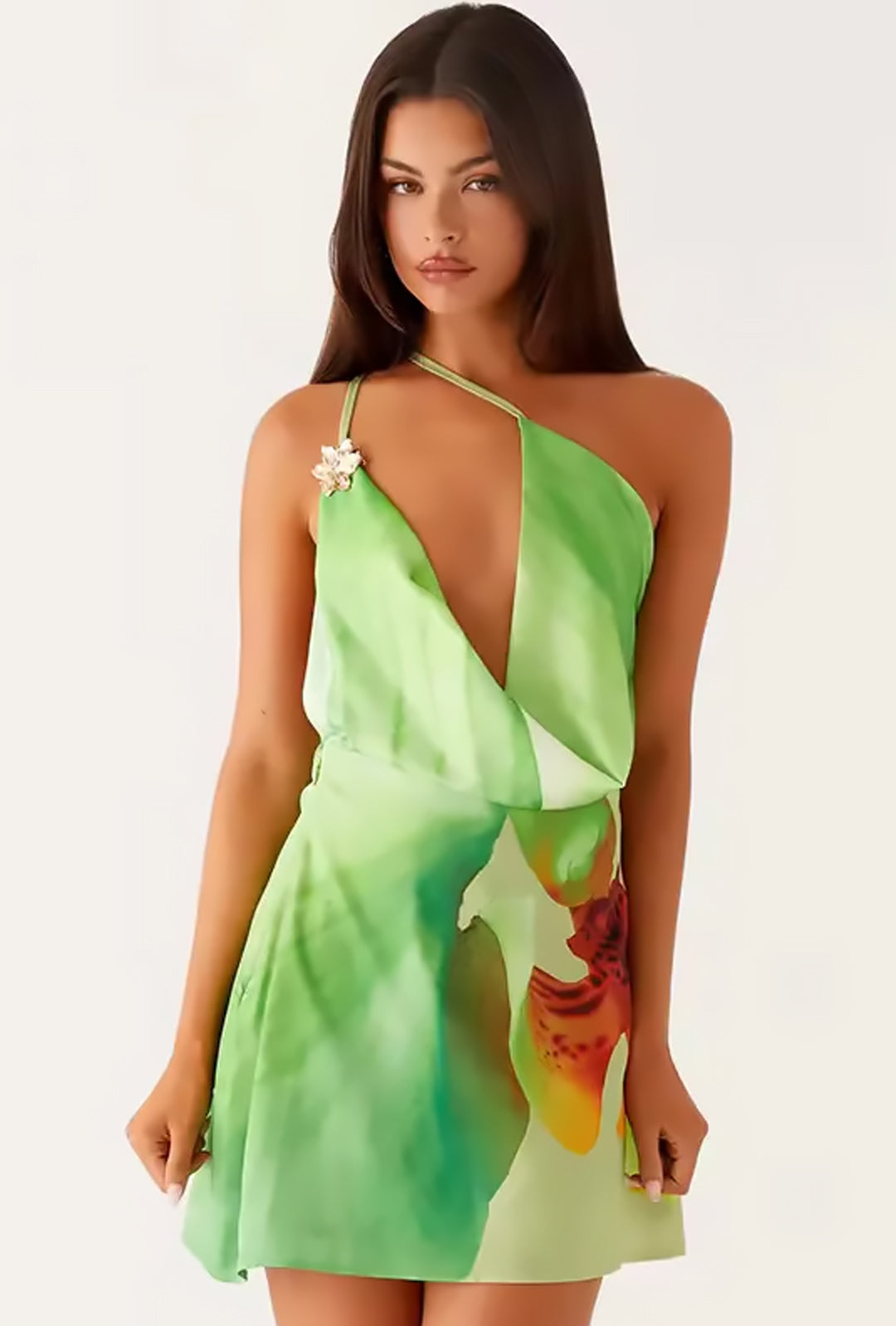 ORISHA - DRAPE PRINTED FLORAL MINI DRESS