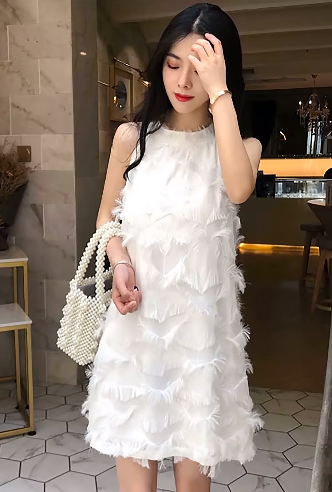 RAVEN - SHEER BURN OUT DRESS