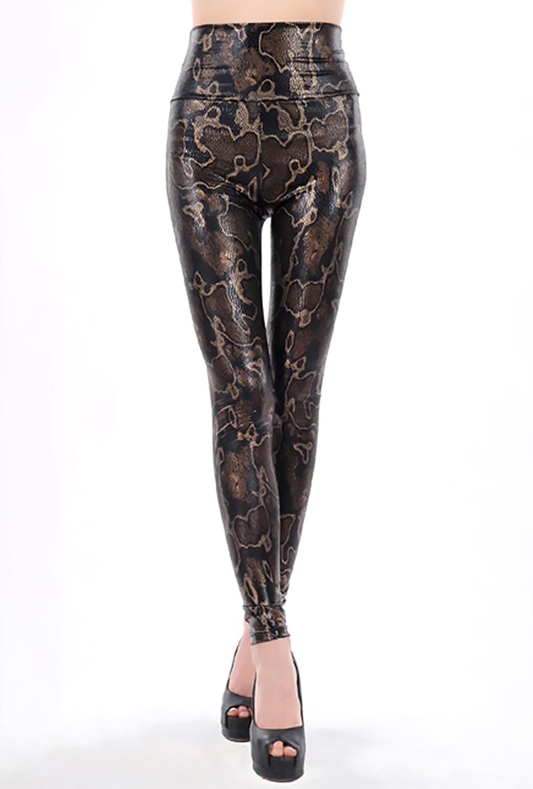 RESE - GOLD PYTHON PRINT LEGGINGS