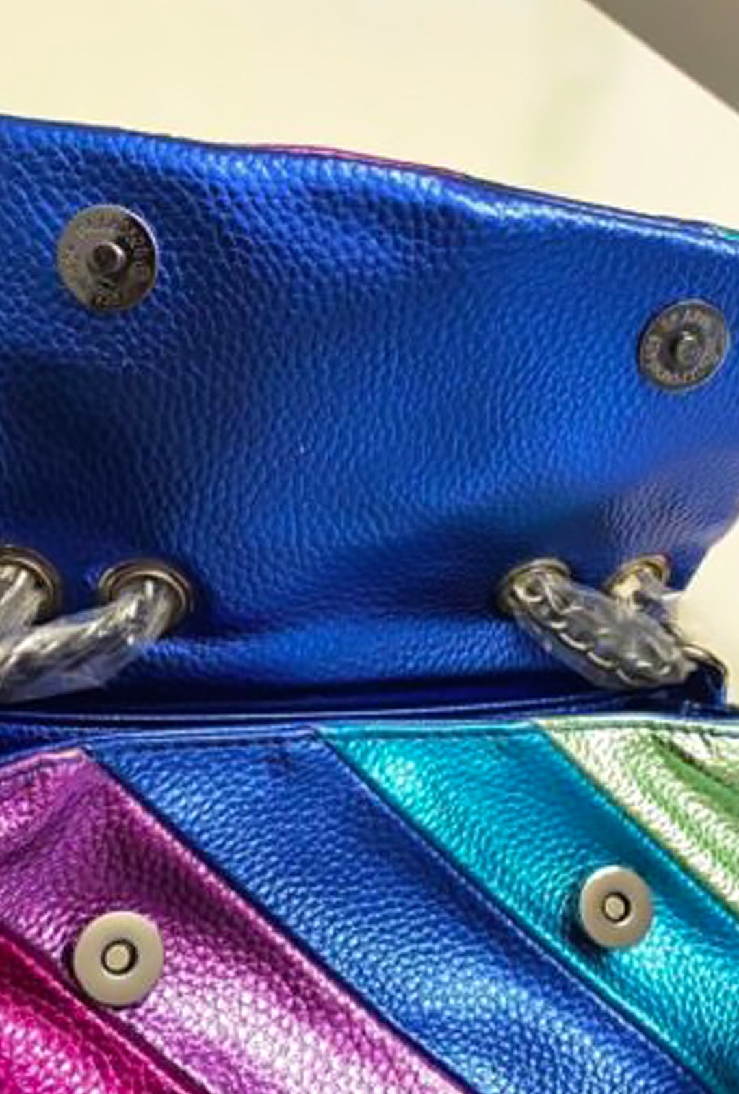 SHAYAN - STRIPE METALLIC SHOULDER BAG