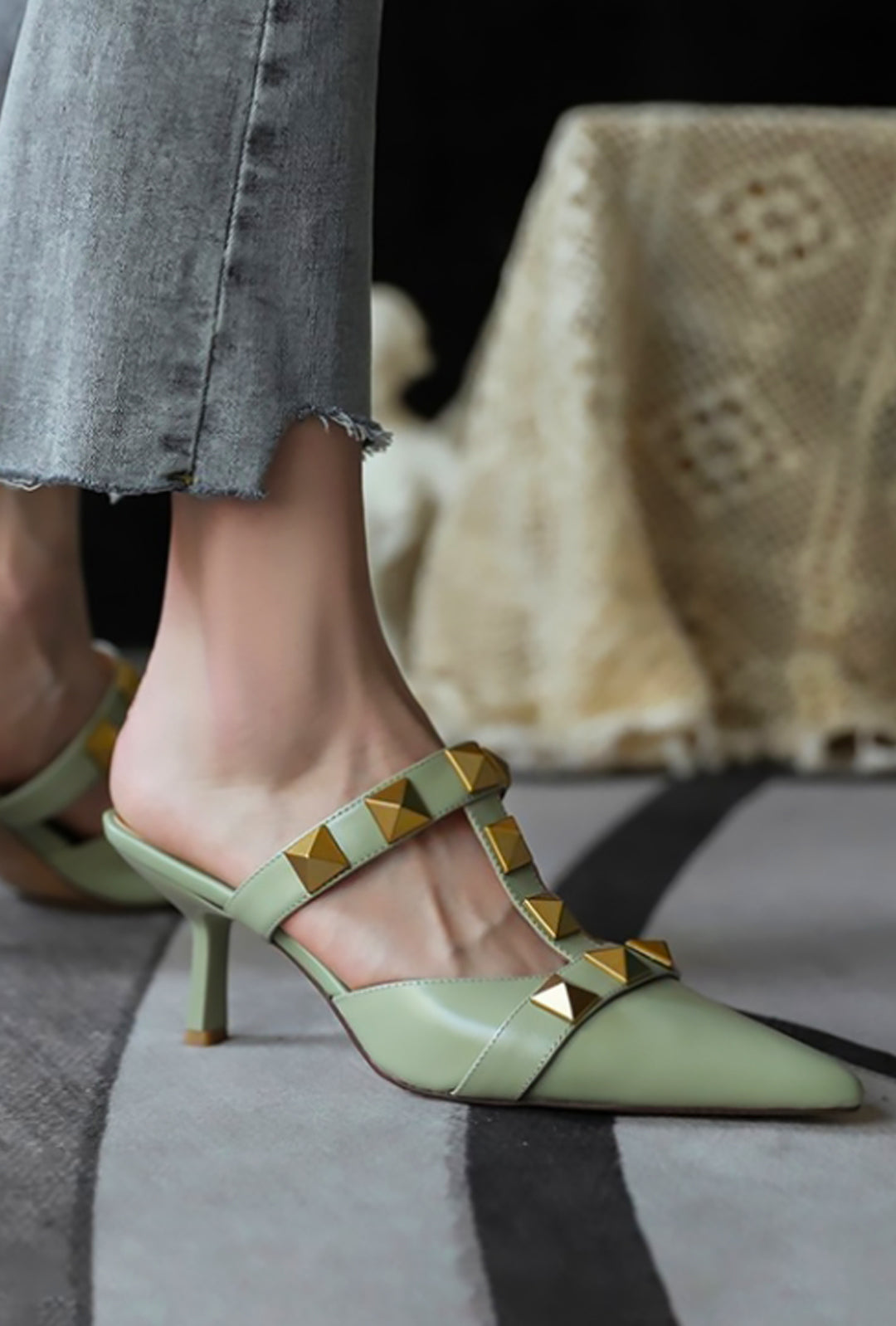 VANISSA - SANDALI MULE CON BORSE GATTINO