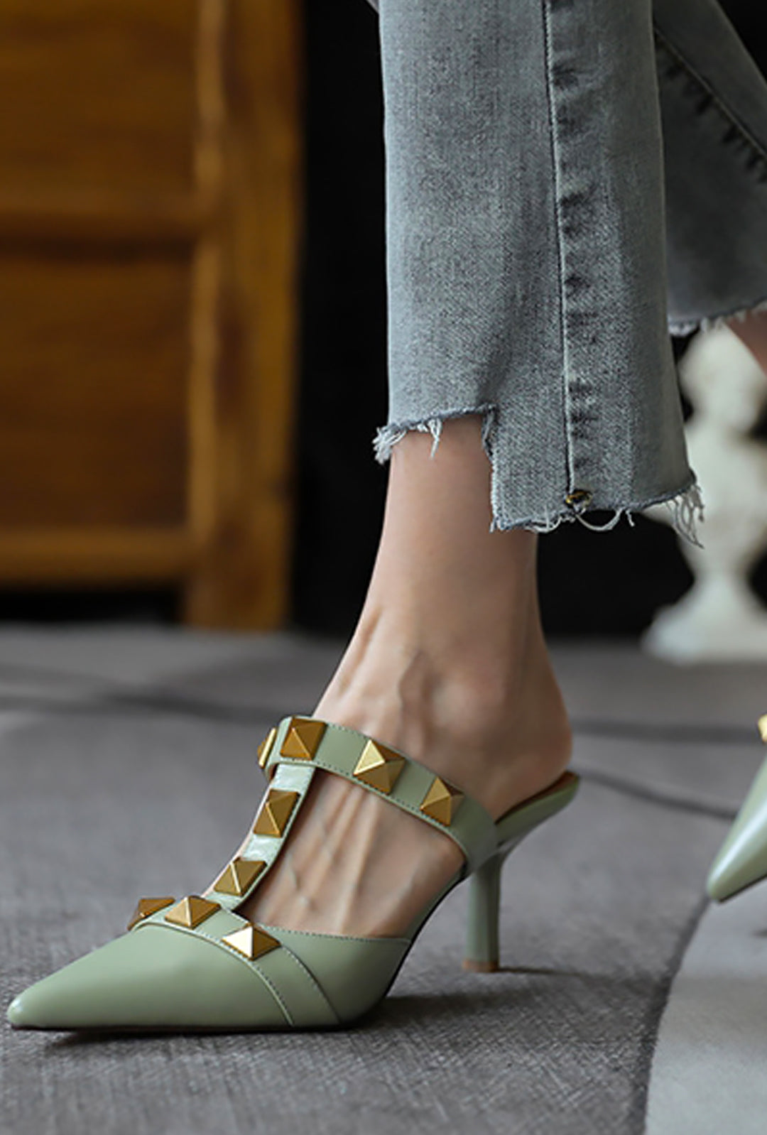 VANISSA - SANDALI MULE CON BORSE GATTINO