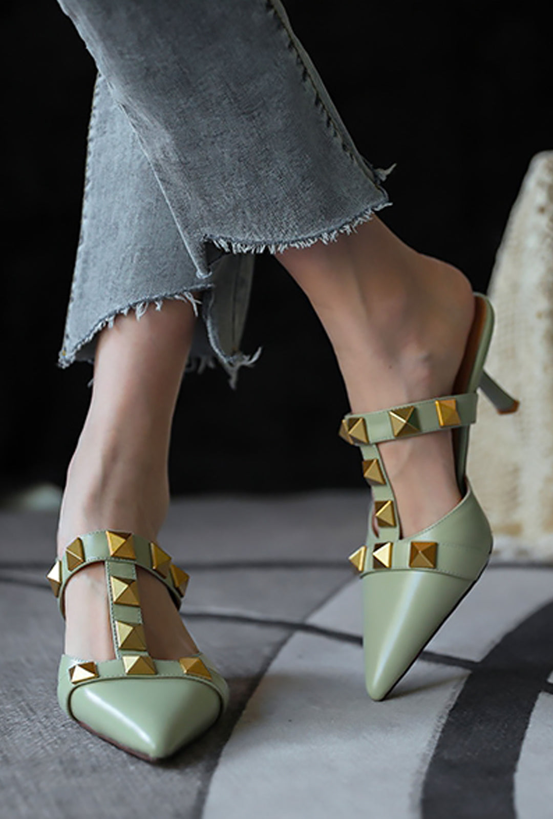 VANISSA - SANDALI MULE CON BORSE GATTINO