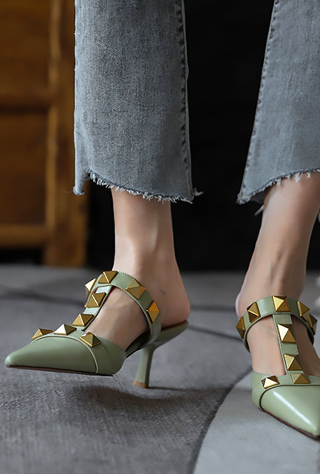 VANISSA - SANDALI MULE CON BORSE GATTINO