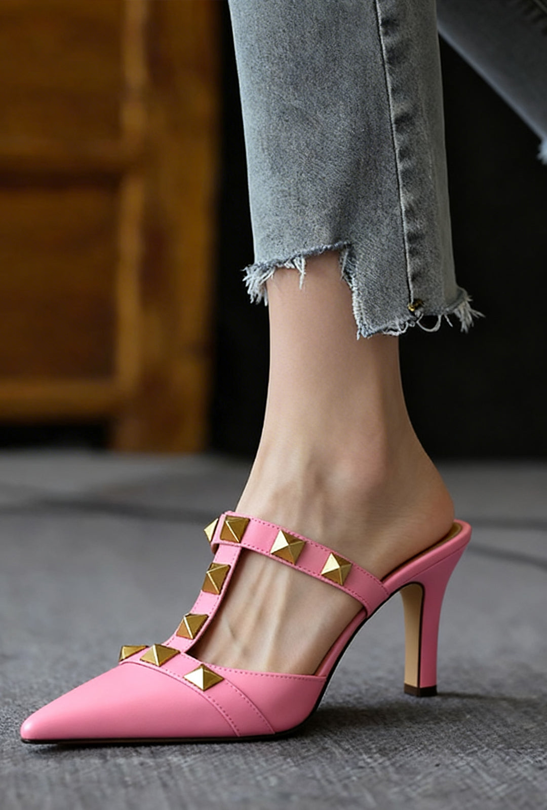 VANISSA - SANDALIAS MULE STUDROCK KITTEN