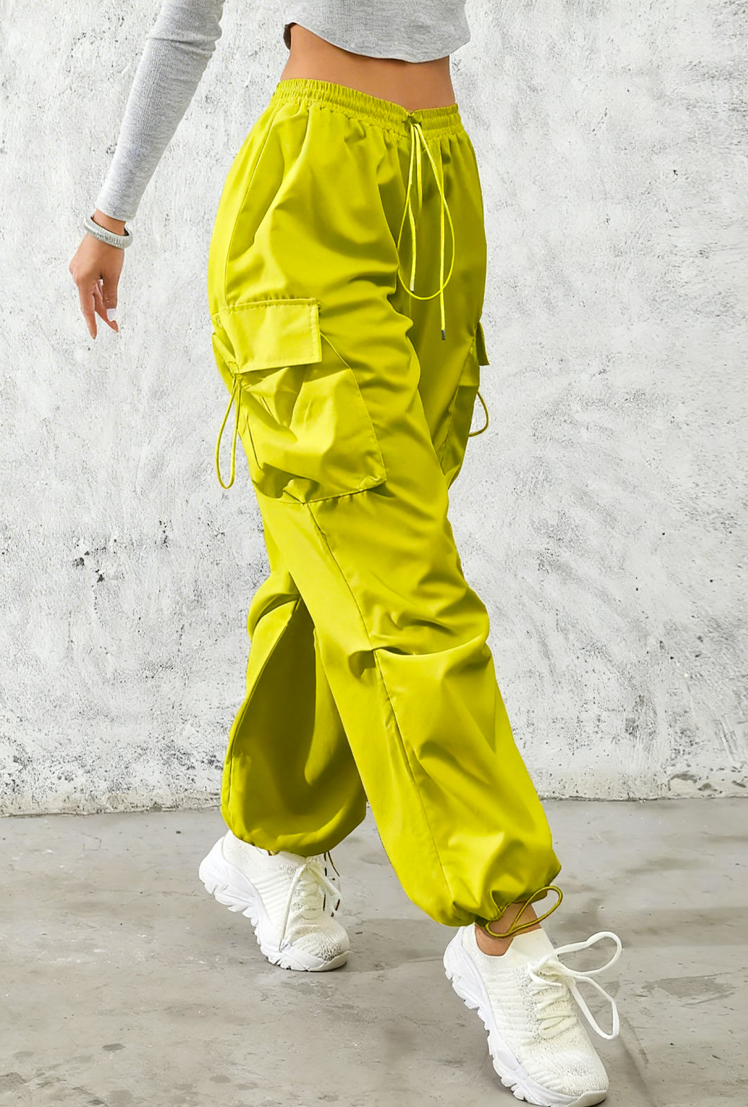 YAZZY - BAGGY CARGO PARACHUTE PANTS