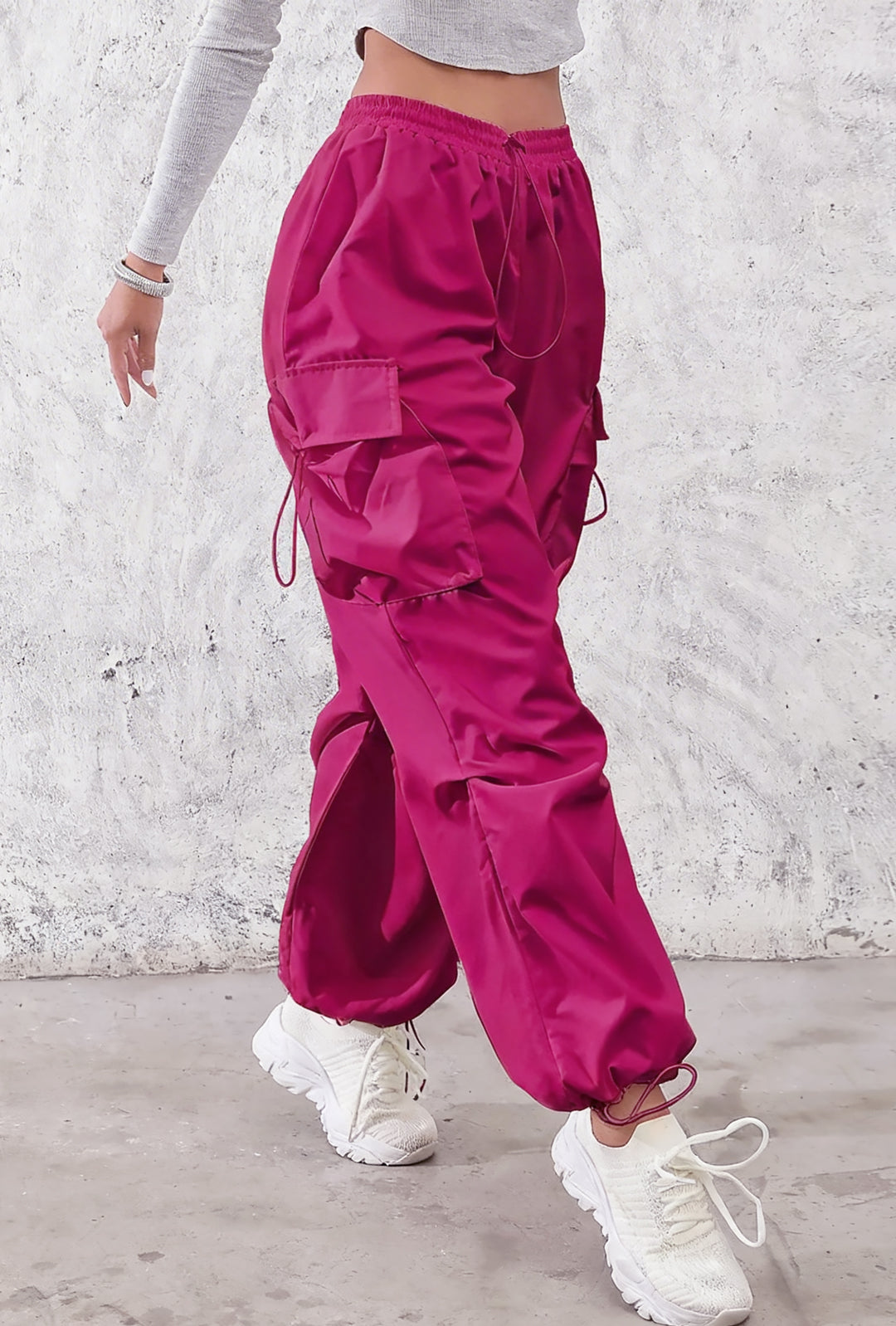 YAZZY - BAGGY CARGO PARACHUTE PANTS