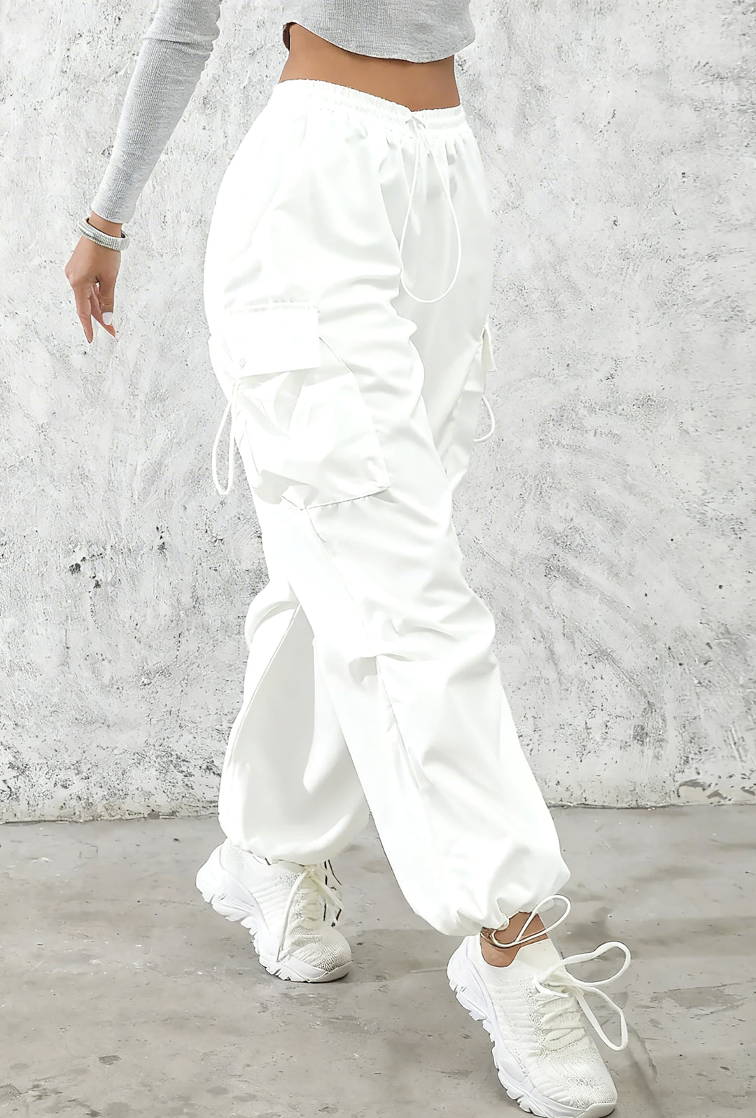YAZZY - BAGGY CARGO PARACHUTE PANTS