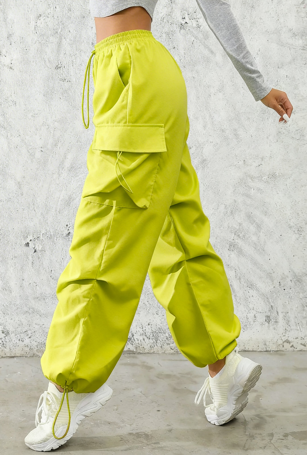 YAZZY - BAGGY CARGO PARACHUTE PANTS