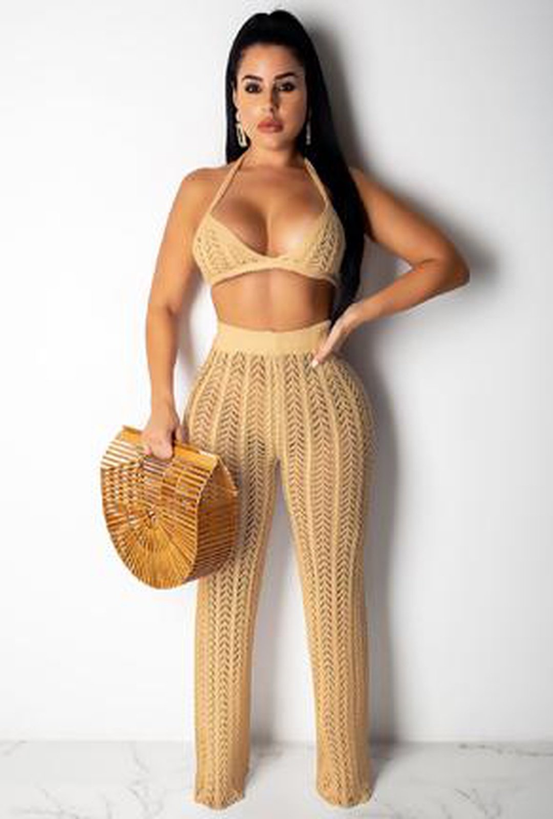 amani - knit pants 2 piece