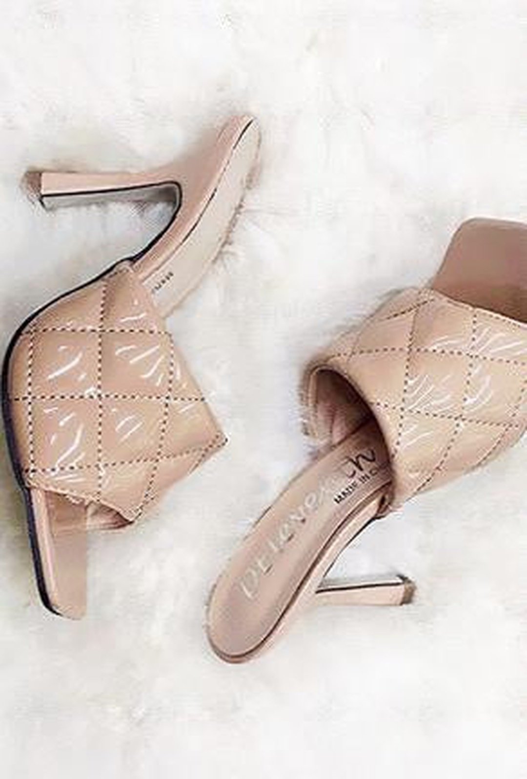bea - quilted patent sandals