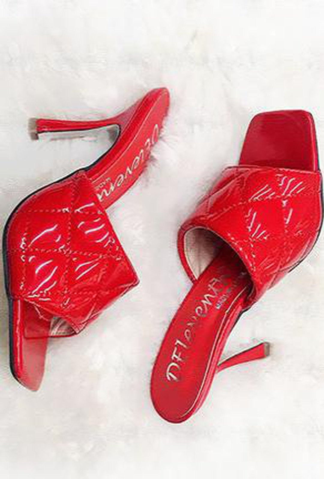 bea - quilted patent sandals