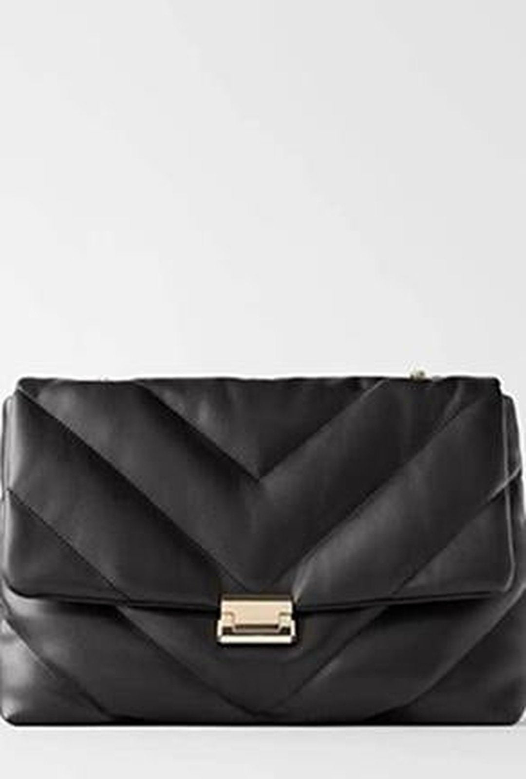 bekah - quilt clutch bag 13 1/2 x 9 7/8 / black