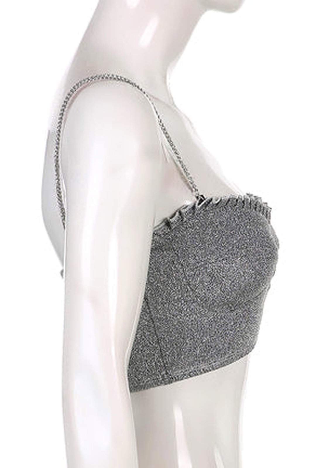 BEV - TOP BUSTIER CROP LUREX
