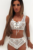 CHASIDY - THICK LACE 2 PIECE SWIMSUIT