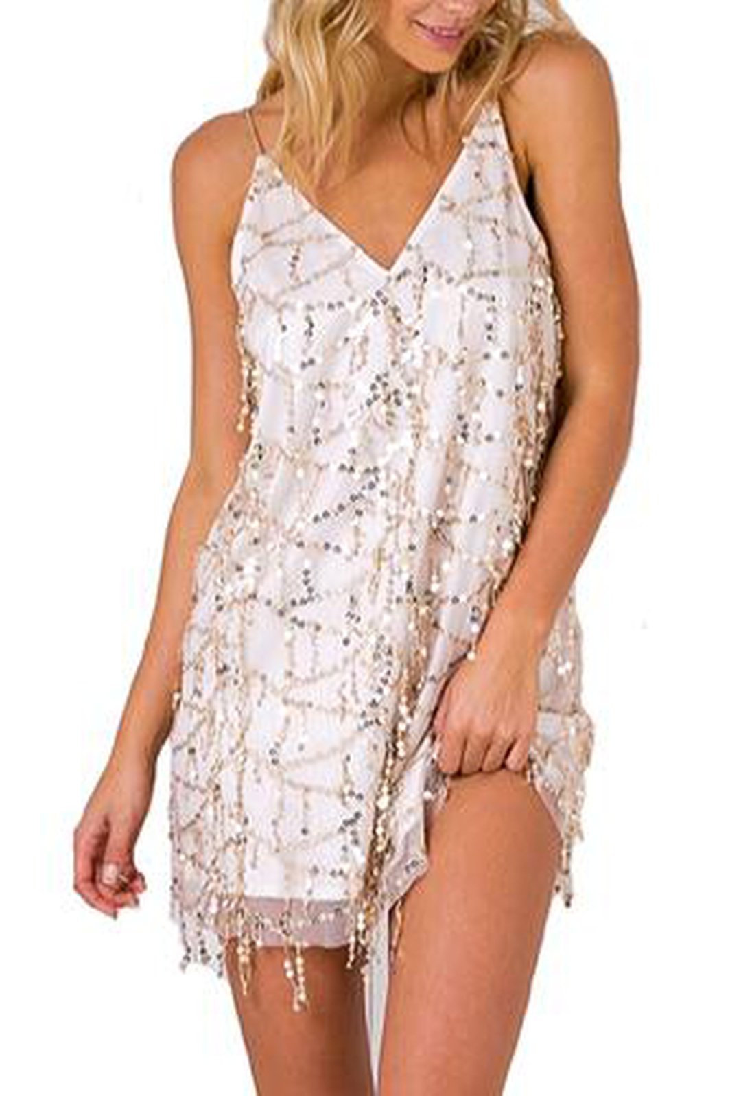 ERICCA - TANK SEQUINS DRESS