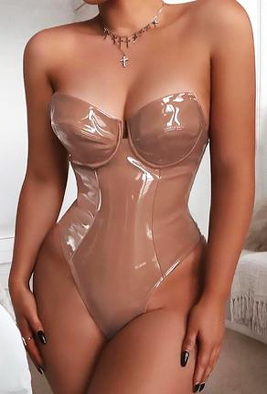 ISAABELA - BODY BUSTIER EFFETTO BAGNATO