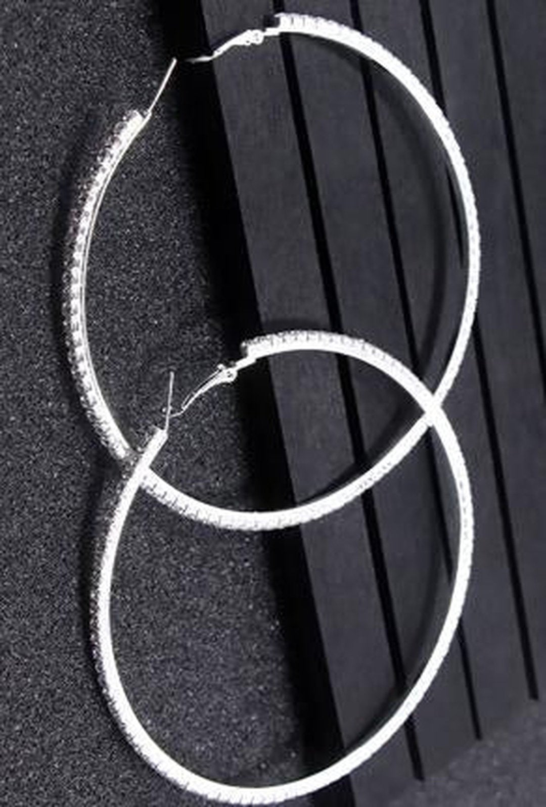 KIRSI - DIAMANTE HOOP EARRING