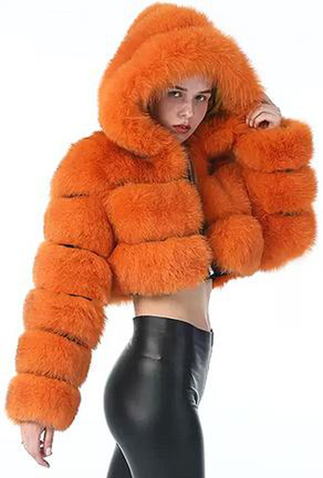 K'ERA - CHAQUETA DE PIEL CON CAPUCHA BELERO