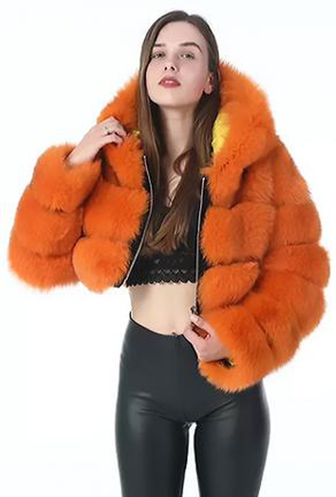 K'ERA - CHAQUETA DE PIEL CON CAPUCHA BELERO