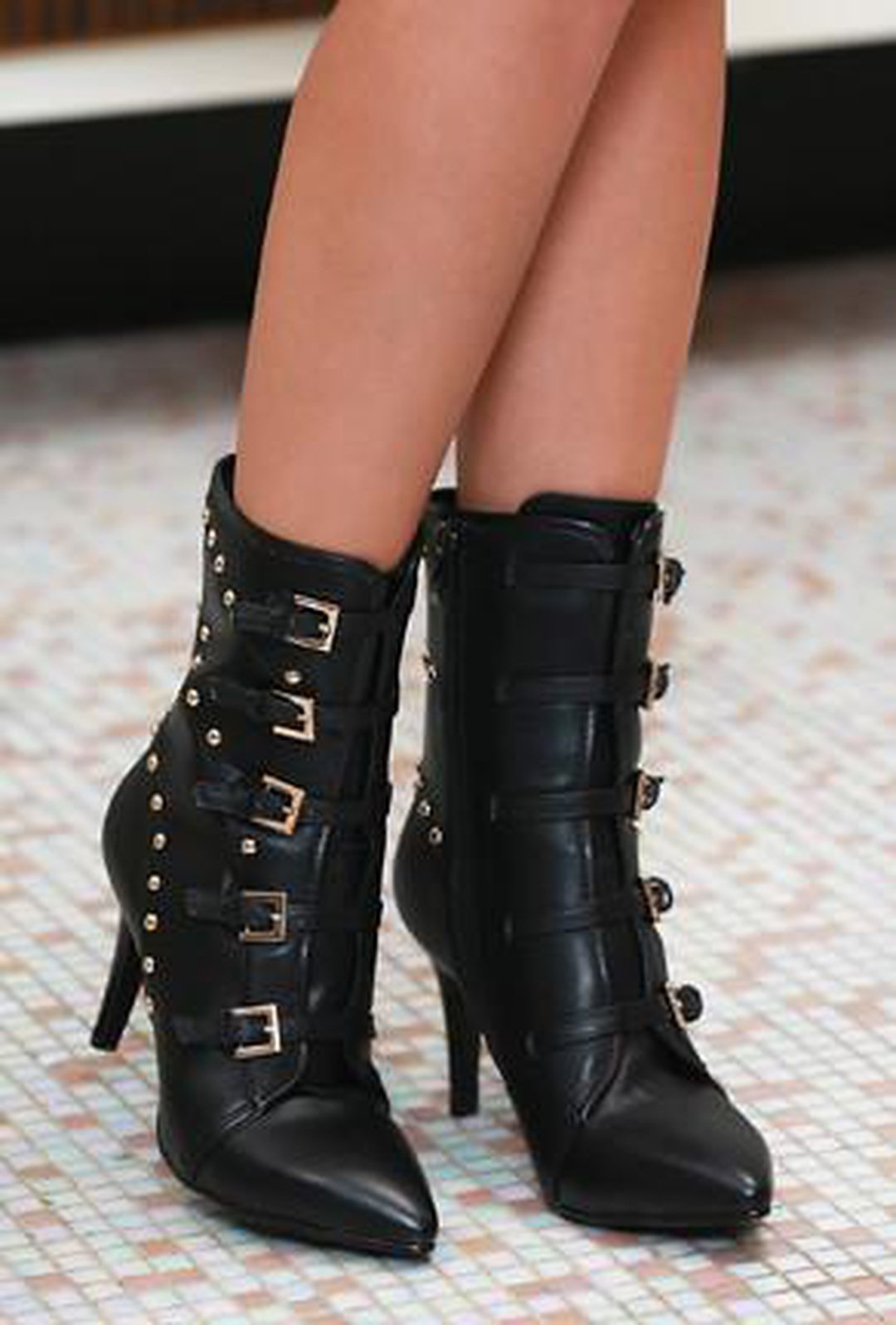 KATHY - BUCKLED ANKLE BOOTS