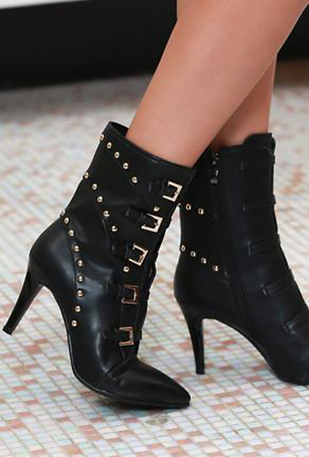 KATHY - BUCKLED ANKLE BOOTS