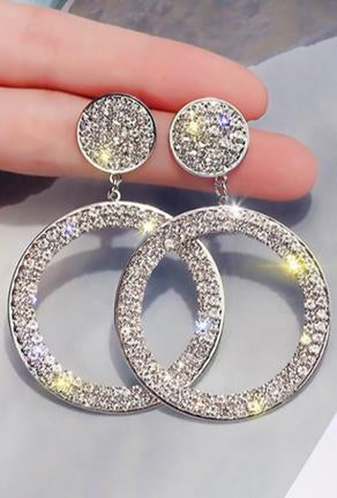 LARKIN - PAVE HOOP EARRING