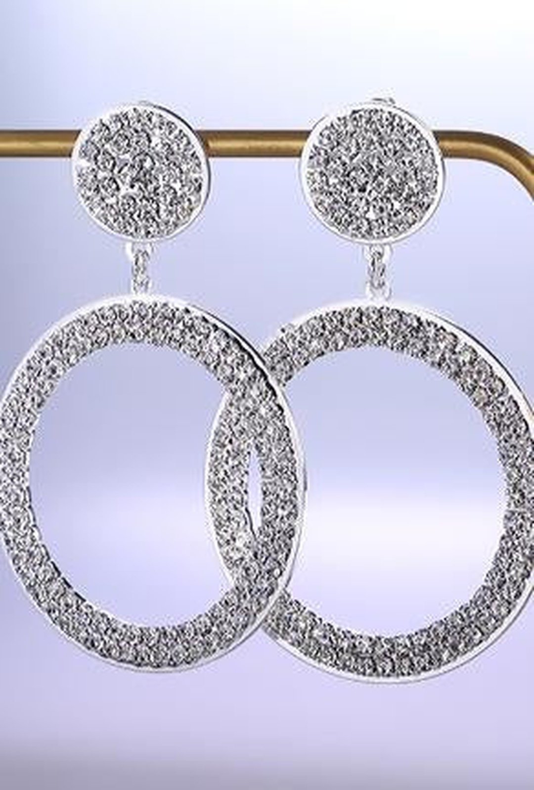LARKIN - PAVE HOOP EARRING