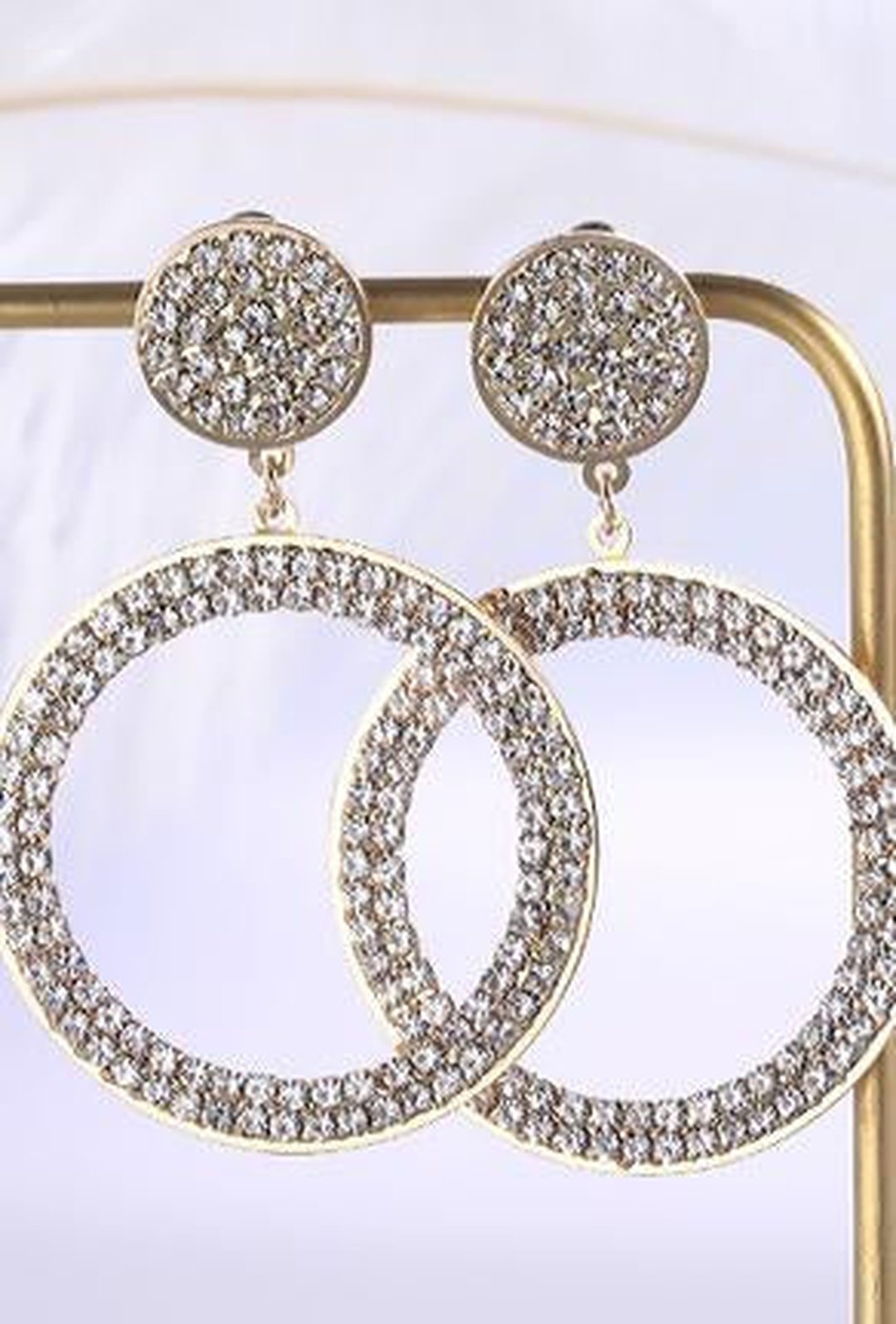 LARKIN - PAVE HOOP EARRING