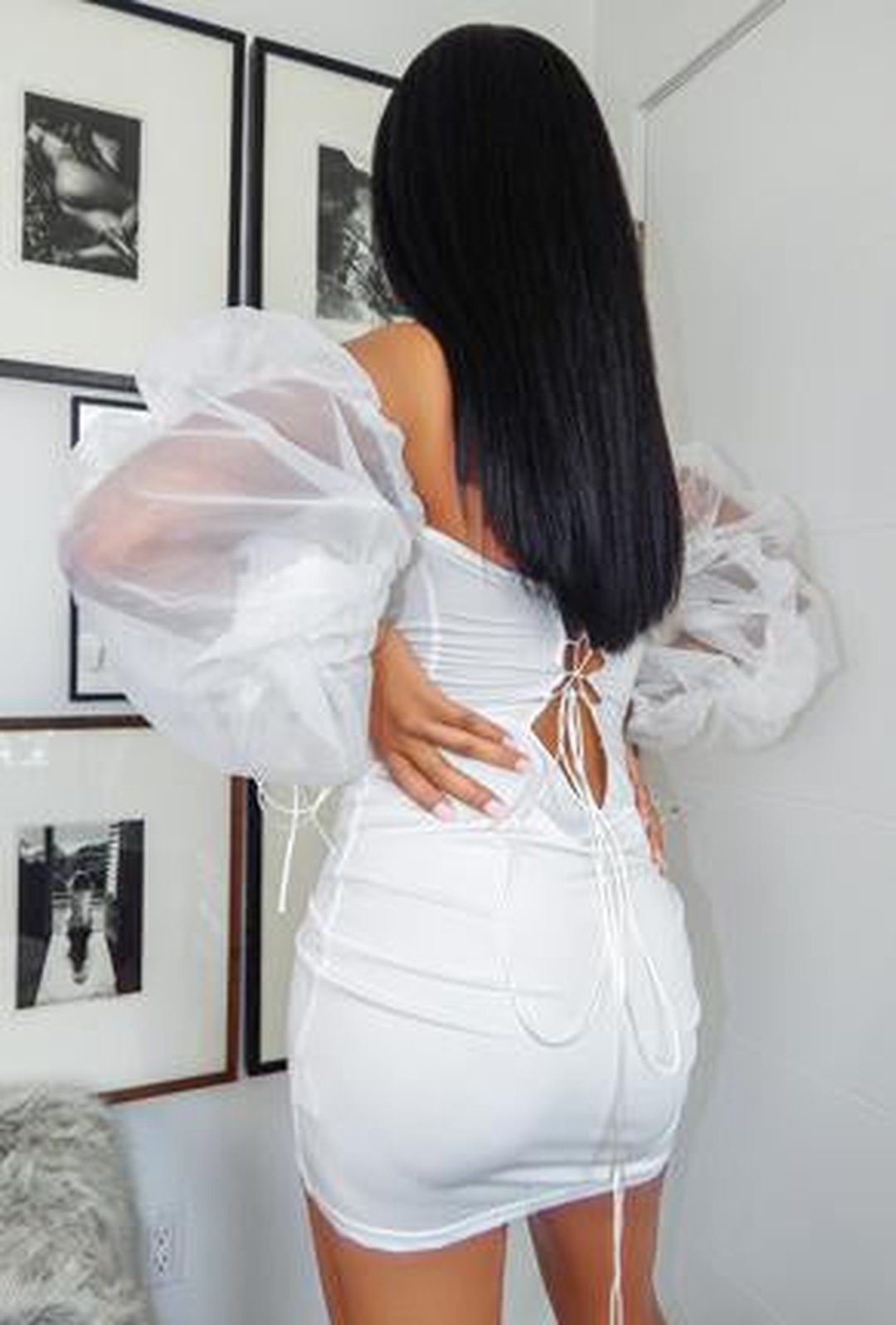 LINDSAY - VESTIDO CON MANGAS VOLADAS