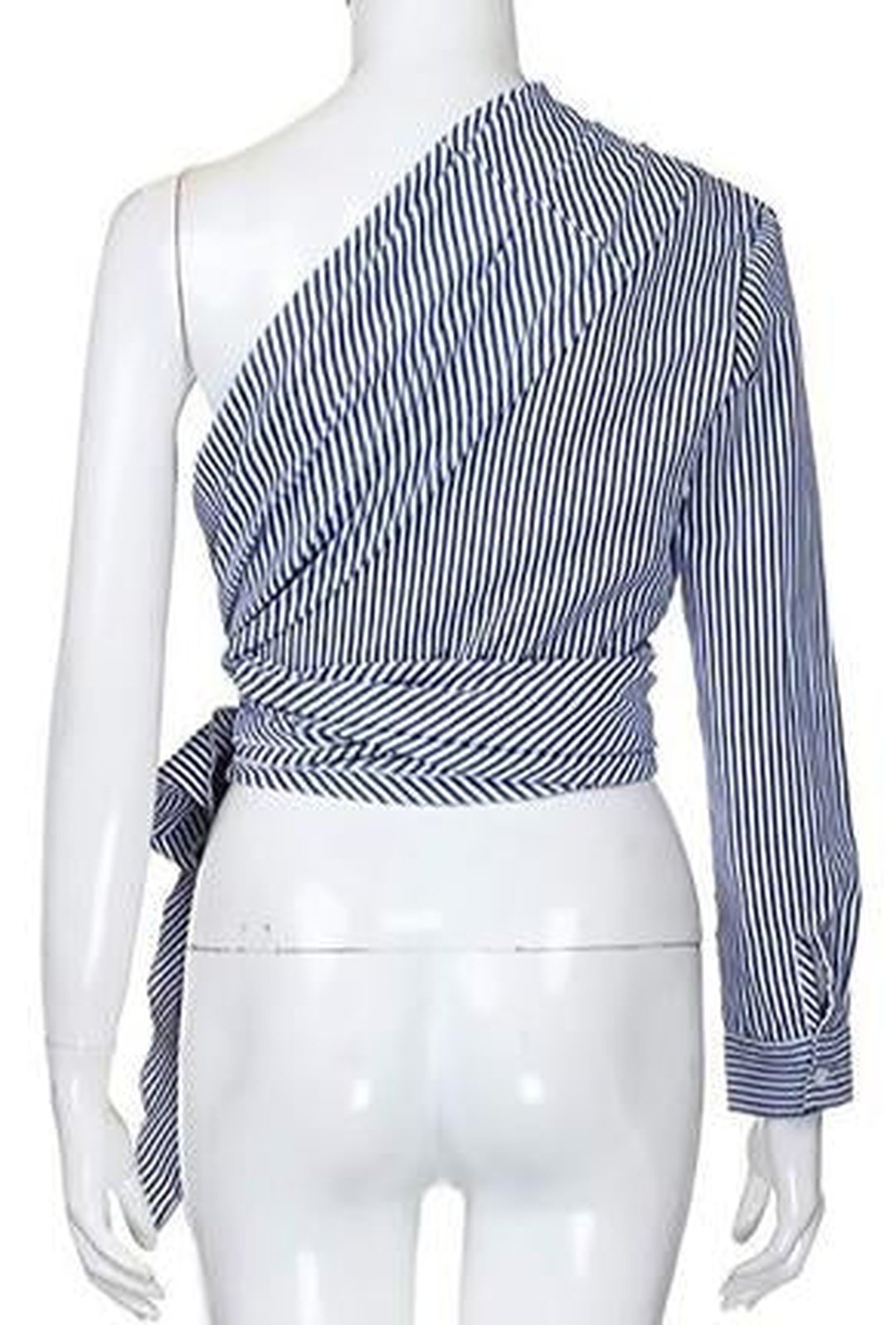LYNN - ASYM STRIP SHIRT TOP