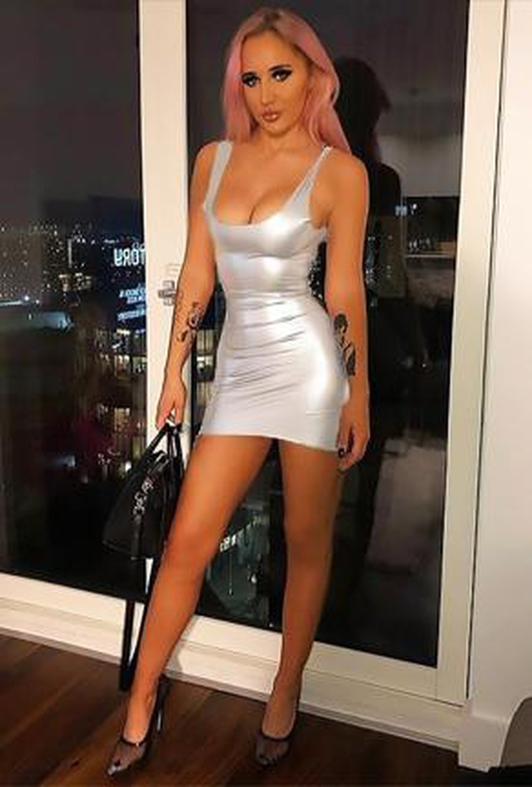 MARI - SLEEK SILVER DRESS
